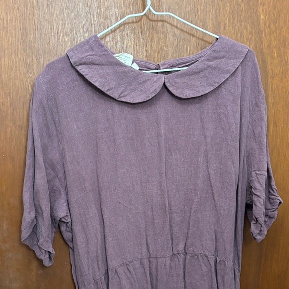 peplum co Dresses & Skirts - Peter Pan Collar linen dress